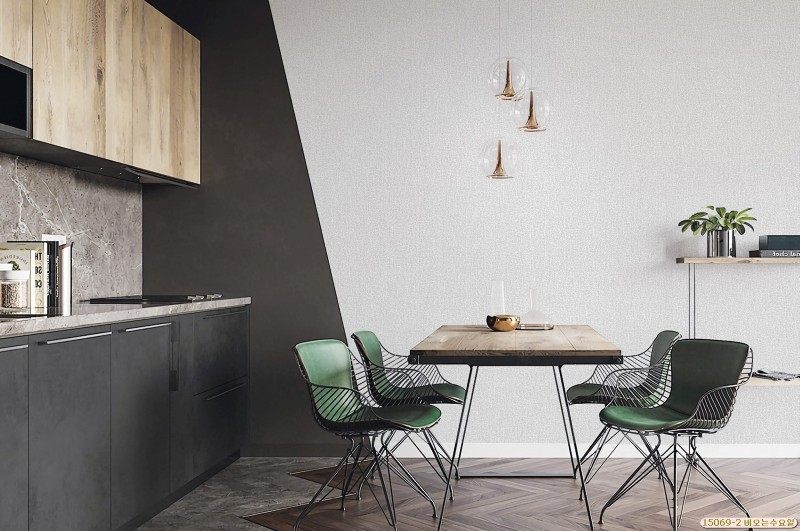 Bạn có thể dễ dàng trang trí cho không gian phòng ăn mà vẫn tạo sức hút bởi mẫu giấy 3D giả vải độc đáo